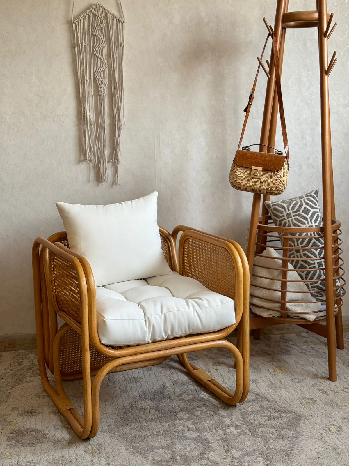 Bamboo And Cane Chair - Country Style Chair